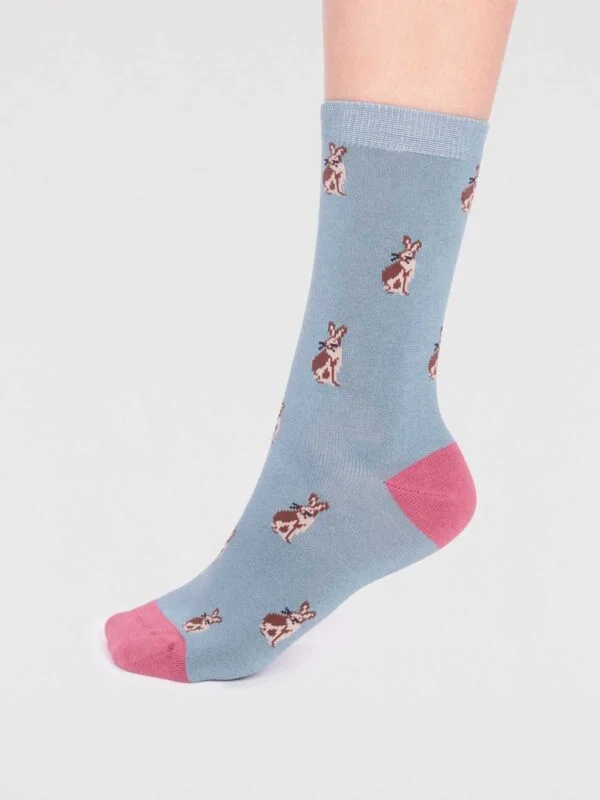 Thought Pack of 3 Kiara Bamboo Bunny Socks (Adult Size 4-7) - Image 2